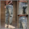 Old American Retro Jeans Men's High Street Spring and Autumn Loose Straight Trousers Tapered Nine-point Casual Trousers