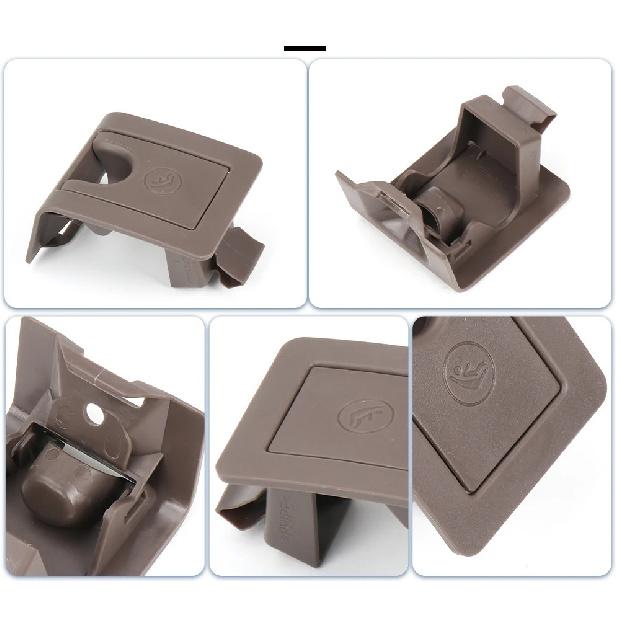 Fit For Lexus ES200 ES350 ES300H ES260 Dark Brown Car ISOFIX Child Seat Belt Buckle Hook Cover Rear Seat Safety Accessory