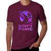 Dont Panic Hitchhikers Quote TShirt plain tops cheap stuff funny t shirts for Unisex
