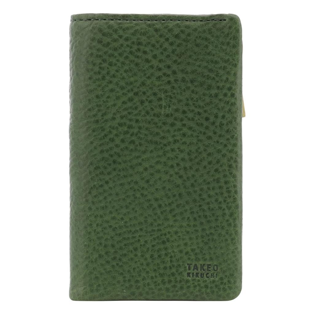 Takeo Kikuchi Men's Genuine Leather Key Case, 761602, Sophia Smart Key Case, Italian Pig Leather, Cowhide Leather [05] Green