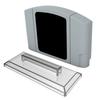 Étagère de rangement ABS Présentoir Accessoires de jeu Support transparent résistant aux rayures Cartouches Poignée de rangement transparente