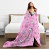 Pink Snoopys Woodstock Blankets Cartoon Flannel Throw Blankets Summer Air Conditioning Personalised Soft Warm Bedsprea,