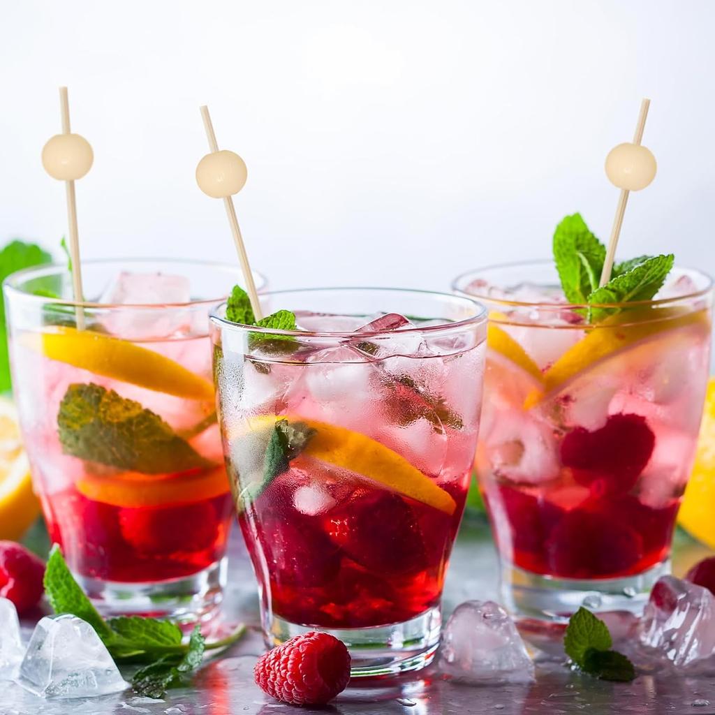 1000 Pieces Cocktail Picks Fancy Toothpicks for Appetizers 4.7 Inch Bamboo Cocktail Sticks Appetizer Skewers for Drinks, Fruit, Charcuterie, Wedding