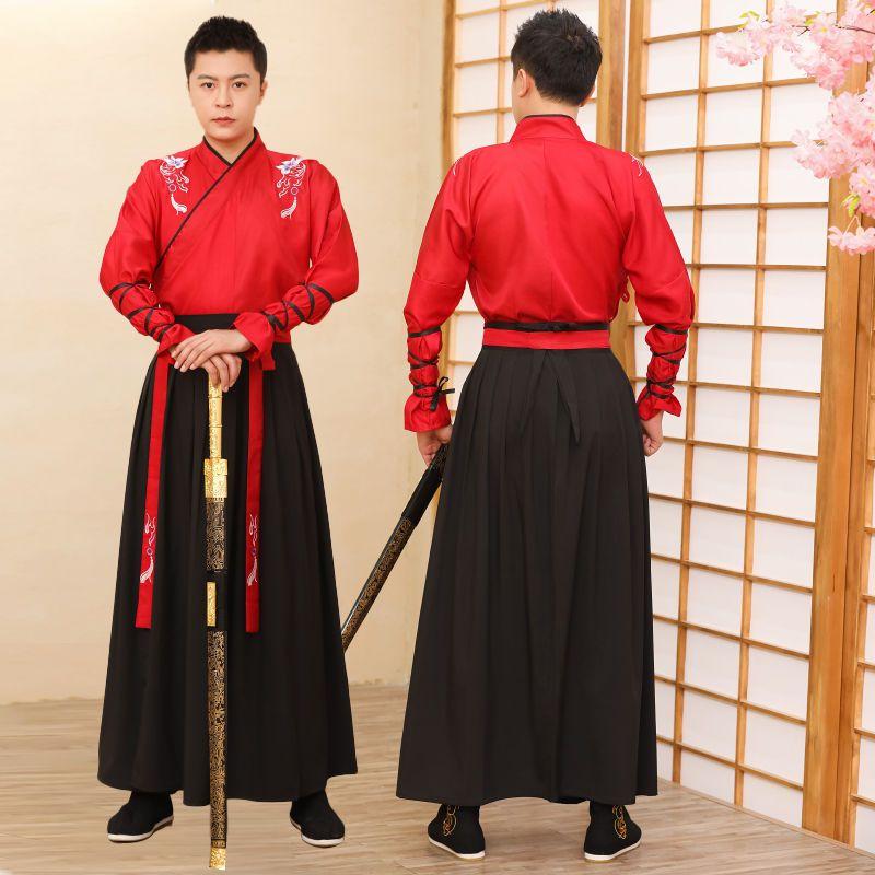 Herreklær Hanfu kampsportstil Ridderlig kjekk herredrakt