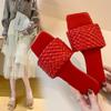 Slippers Women's 20 Summer One-word Woven Belt, Light Women's Sandals, Lazy Hundred, with Beach Shoes