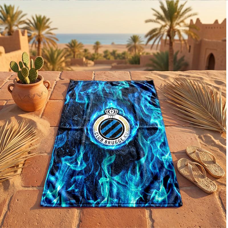 Club Brügge FC Aufdruck Mikrofaser Strandtuch Schnelltrocknend Saugfähig Großes Handtuch für Strand Schwimmen Reisen