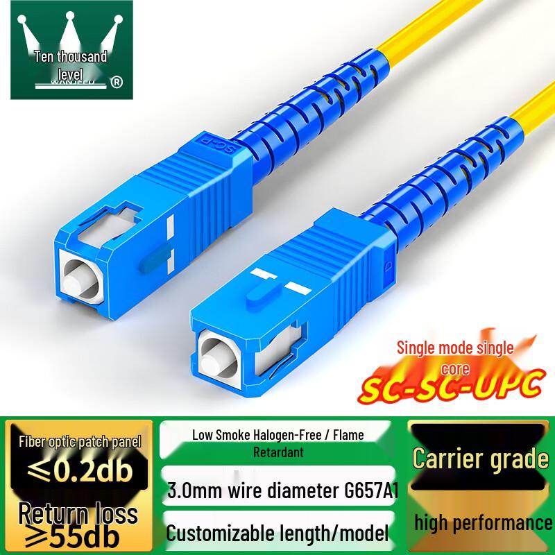 

Professional Grade Fiber Optic Patch Cable 3m