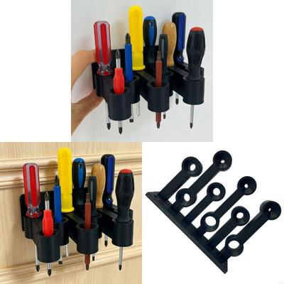 Wall Mounted Screwdriver Holders Sturdy Materials Rack for Tool Organization M4YD