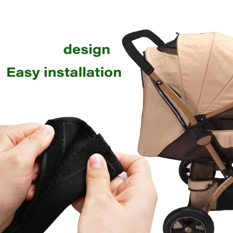 Wasserdichter Kinderwagen-Handgriff, rutschfest, Komfortgriff, einfache Montage, Kinderwagen-Handgriffschutz für Kinderwagen