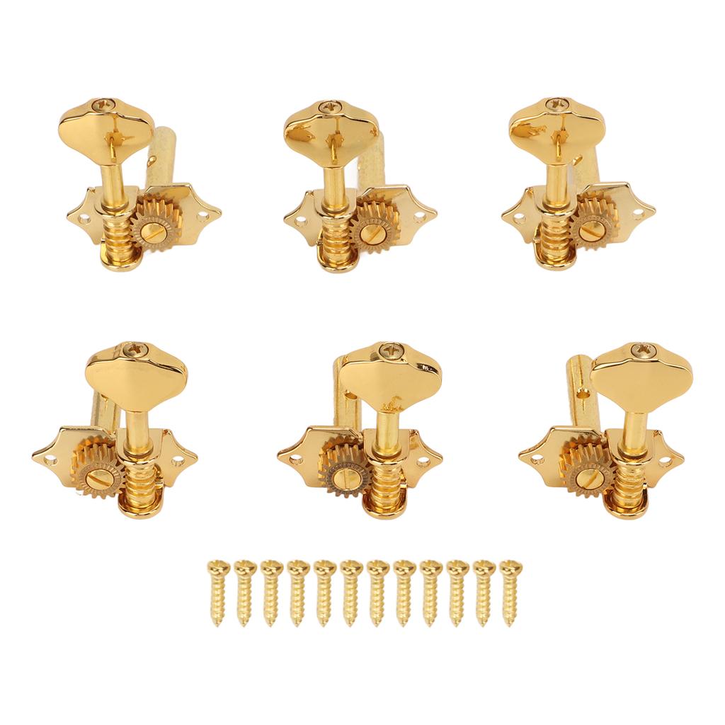 6Pcs Guitar String Tuning Peg Metal Open Tuner Key Machine Head Set Kit for Acoustic Electric