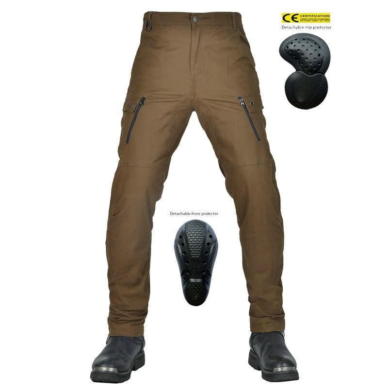 VOLERO Mens All-Season Motorcycle Riding Pants With Built-in Armor Breathable High-Waist Workwear Style Trousers Street