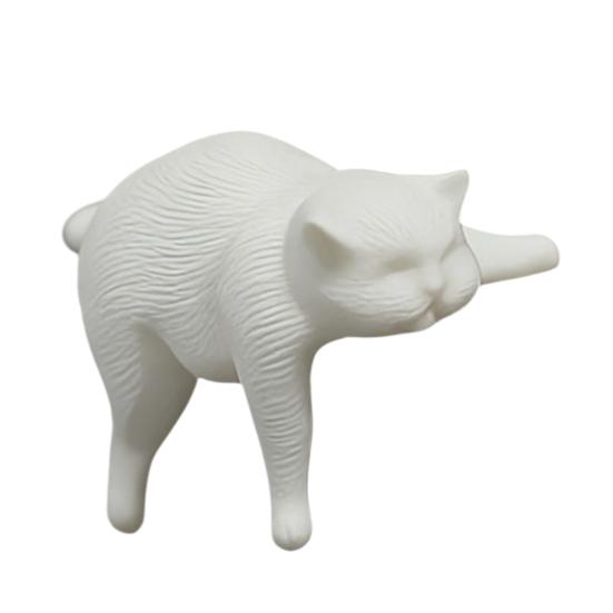 3D Printed Cat Model, Lying Cat Figurine Desk Edge Hanging, Resin Matte Texture Desktop Ornament, Creative Gift for Cat 1pc