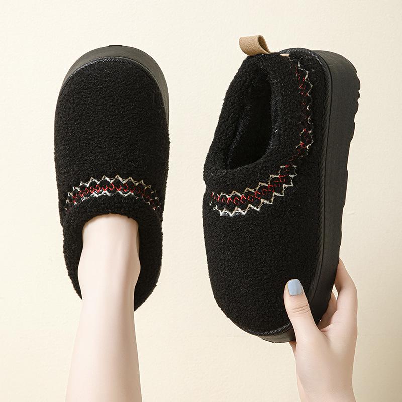 Women's Plush Cotton Slippers - Warm Indoor/Outdoor Winter Shoes 2024