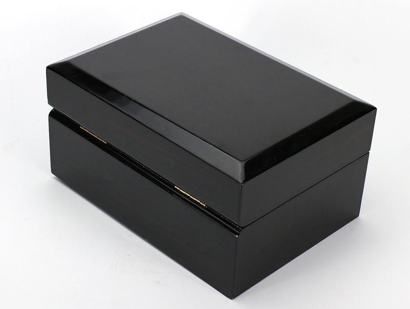 Premium Ebony Wood Lacquered Jewelry and Watch Box
