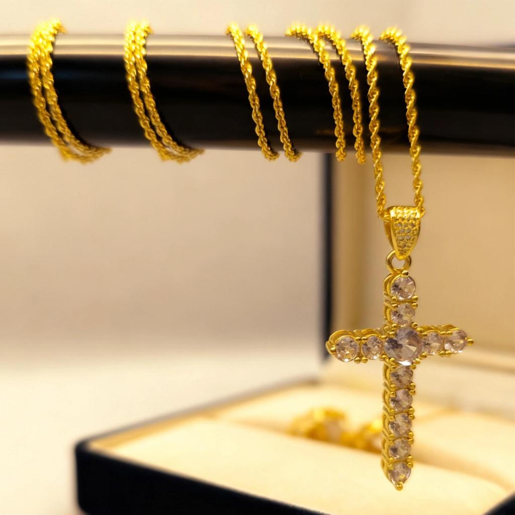 Trendy European Vintage Cross Pendant Necklace for Women - Personalized Hip Hop Jewelry