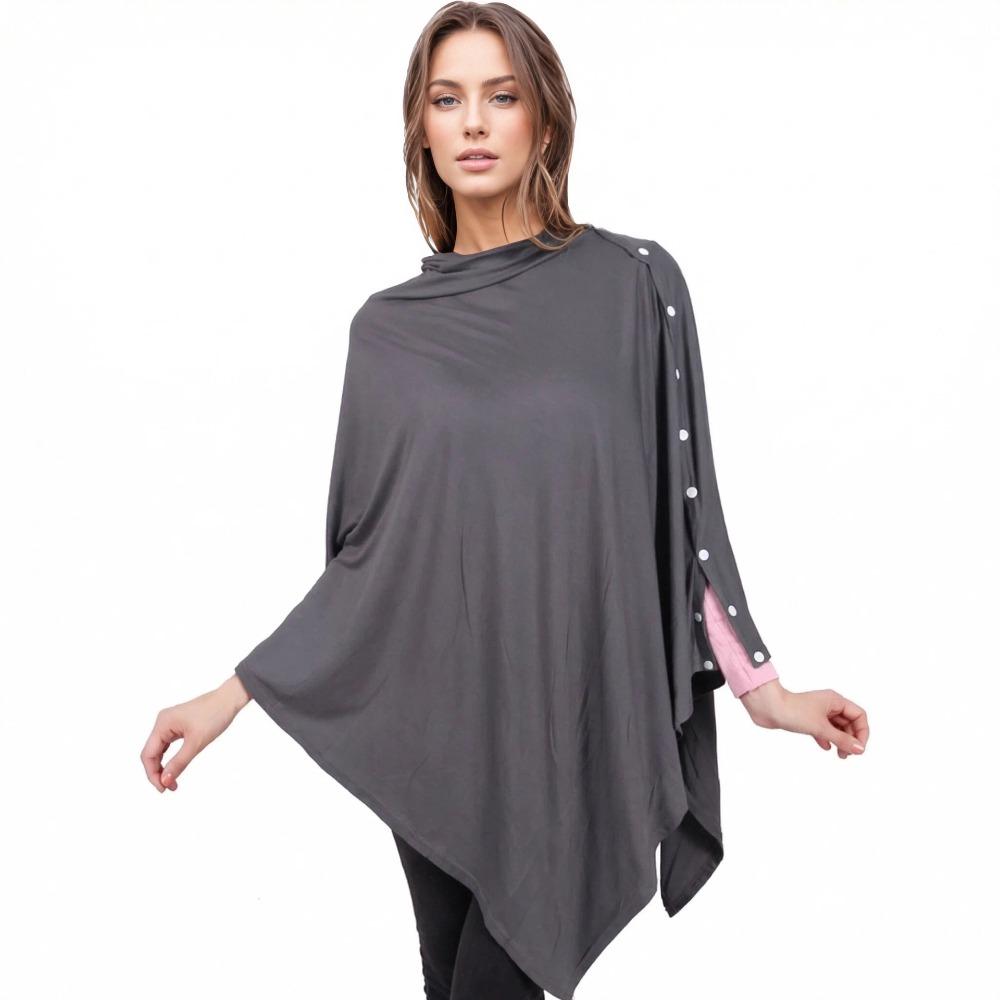 Button Closure Nursing Cover Breathable Nursing Shawl Jeans Pants Decor Breastfeeding Cover