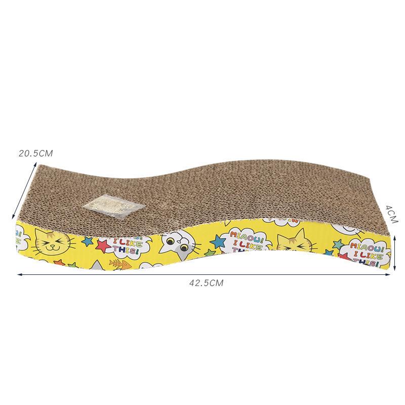 

Pet Cat Wave Curved Cat Nip Когтеточка для кошек в помещении Когтеточки для кошек Картонная износостойкая коврик для кошек Товары для животных