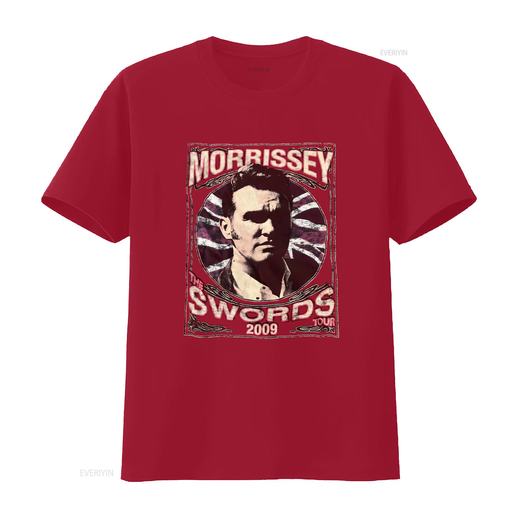 Morrissey The Swords Tour 2009 Vintage Style T Shirt Retro Design Memorabilia Inspired Print vintage Washed streetwear S