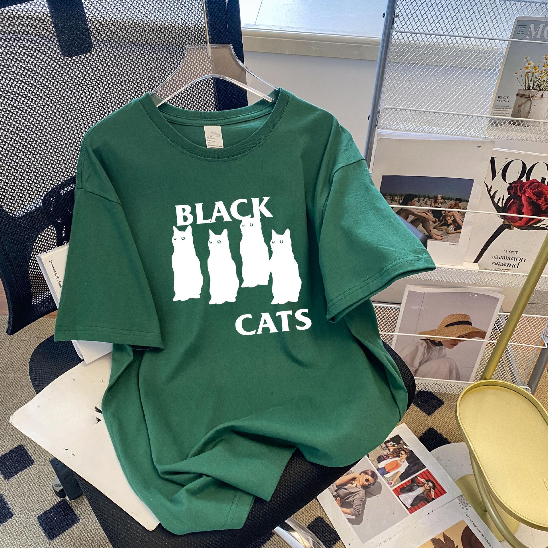 

Женская хлопковая футболка с короткими рукавами больших размеров, летние повседневные свободные топы для пар большого размера 3XL мох зеленого