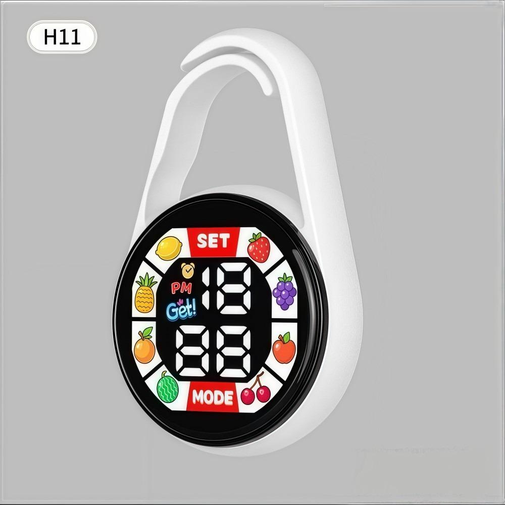 LED Electronic Hanging Watch Digital Display Waterproof Keychain Pocket Watch Portable Pocket Style Luminous Pocket Watch белый