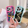 N81 Dragon design art Macaron Wavy Edge Phone Cases for iPhone 16 Pro Max Samsung S24 Plus S23 Ultra A35 A55 Xiaomi Redmi Note 13 Shockproof Cover