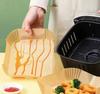 Air Fryer Accessories, Square, 50Pcs, Disposable Parchment Paper Liner, Oil-proof Paper Tray, Non-Stick Baking Mat