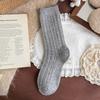 Wool Socks Mid-Tube Socks Season Warm Solid Color Boneless Confinement Socks Plush Thickened Cashmere Pile Socks For Women