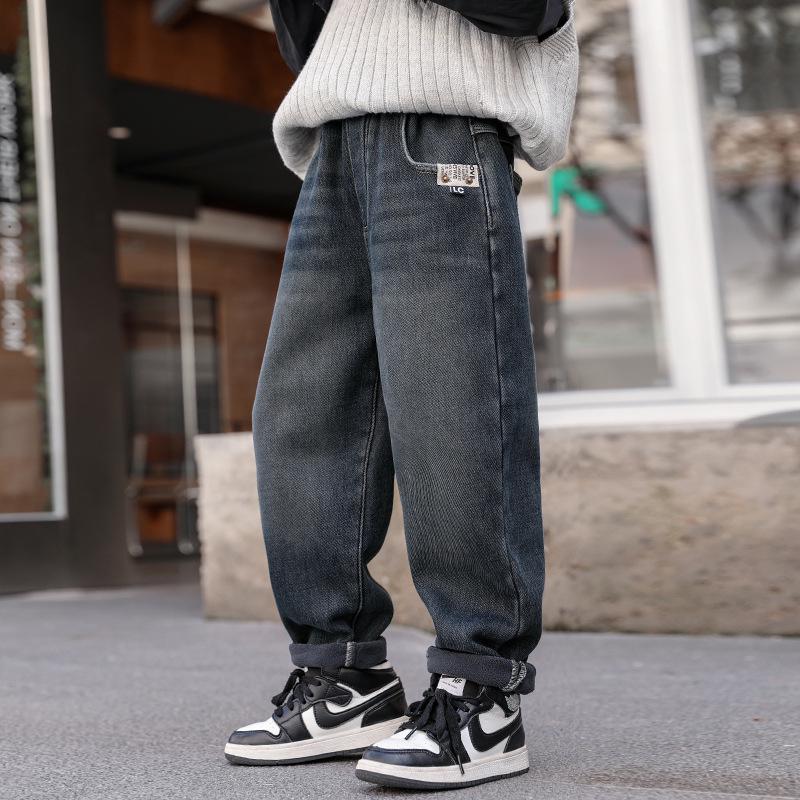 Jungen 2025 Frühling Lässige Weite Jeans für Große Kinder - Lange Hosen für Frühling & Herbst