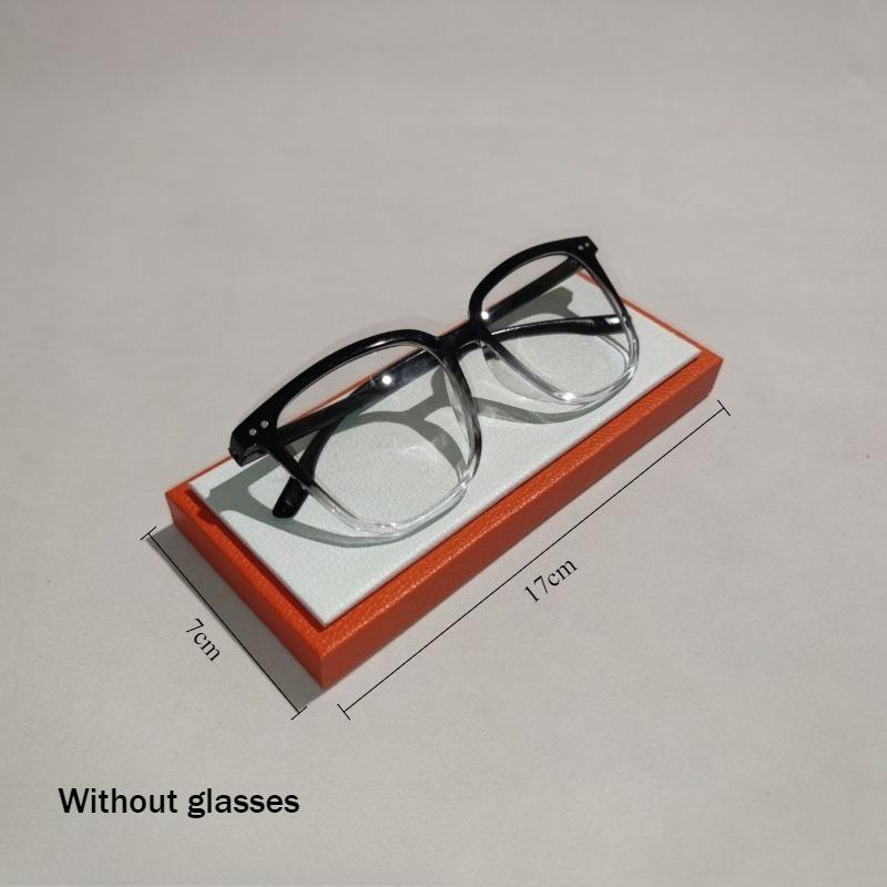 

Leather Glasses Display Tray Counter Eyeglasses Organizer Pallet Eyeglass Frames Storage Tray Household Eyewear Showcase Pallet оранжевый