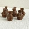 5 Stück Miniatur Weidenkorb, Modellhaus Zubehör, Miniatur Weidenkorb für Bastelarbeiten, Miniatur Haus Möbelset