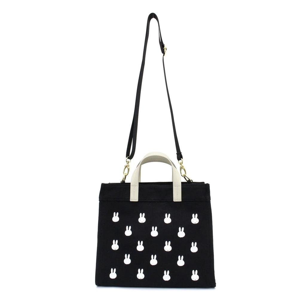 Hapitas Tote Monogram Face Black 2-Way Bag, Handbag, Medium, HAP6033, Miffy, Women's, B251,