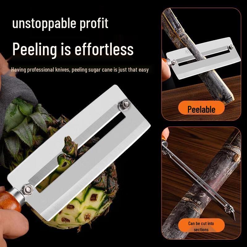 Homeglen Stainless Steel Wooden Handle Multi-Purpose Peeler