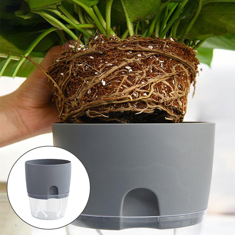 Lazy Self Watering Flower Pot Hydroponics Growing System Planter Flowerpot Garden Hydroponics Plants Pot Potted Planters