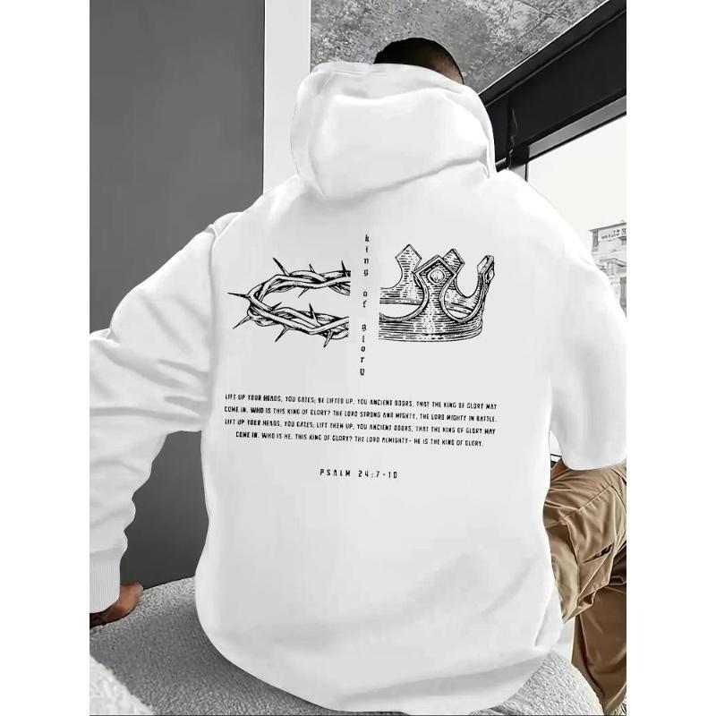 

Худі з принтом Тернового Вінця в релігійному стилі × Вінця Слави, нішевий культурний модний символ для крутих віруючих XXL чорний