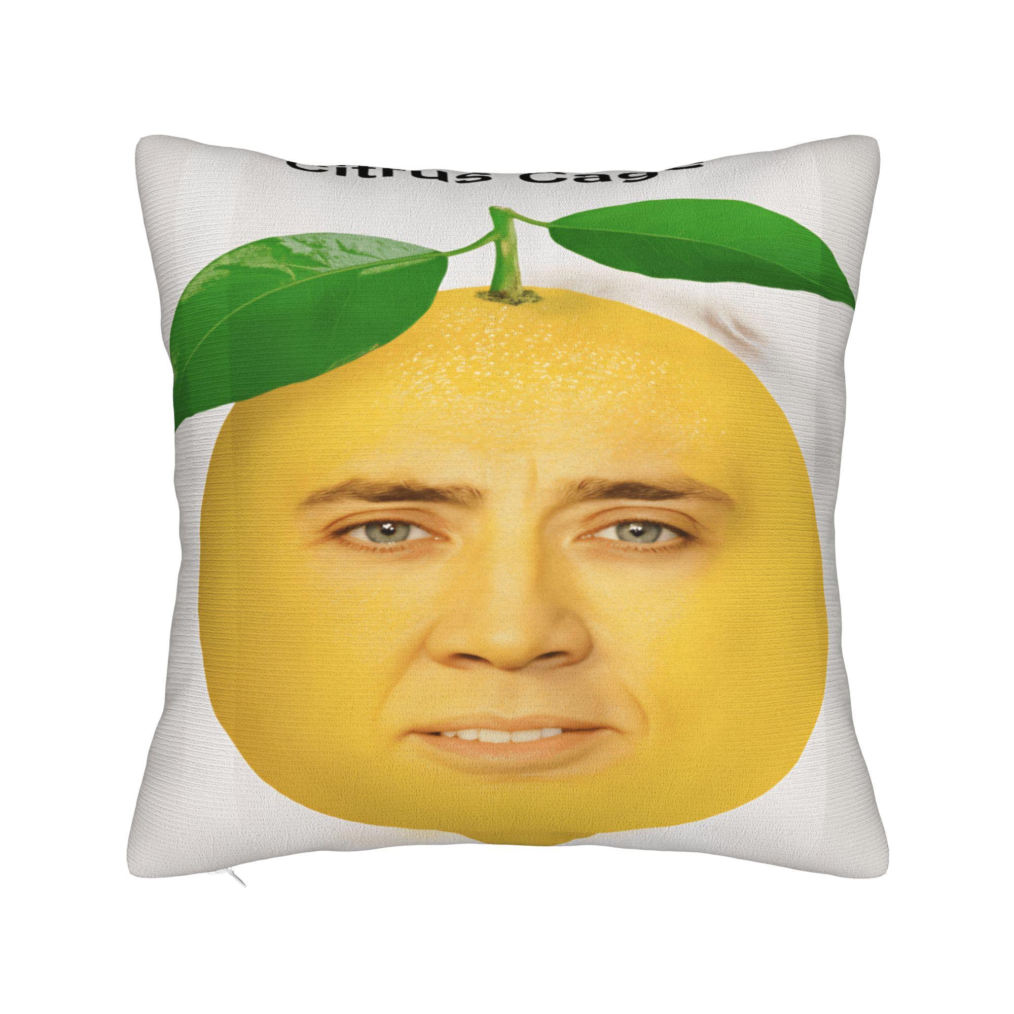 Pillow Case Funny N-Nicolas C-Cage Picolas Soft  Pillow Cover For Sofa Bedroom Home Decor Kawaii Pillowcases 12x12Inch