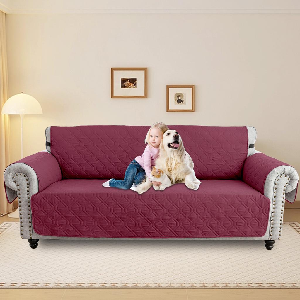 1/2/3/4 Seater  Elastic Strap Sofa Covers Waterproof Sofa Slipcovers  Non Slip Cover for Kids Pets Washable Sofa Protector
