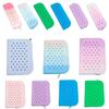Breathable Holes Silicone Pencil Case Soft Zipper Pencil Pouch Lightweight Large Capacity Makeup Organizer Gift