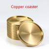 Coaster Cup Mats Protect Heat Resistant Mats Cup Tray Cup Coaster Copper Round Coasters Dining Table Holiday Decorations