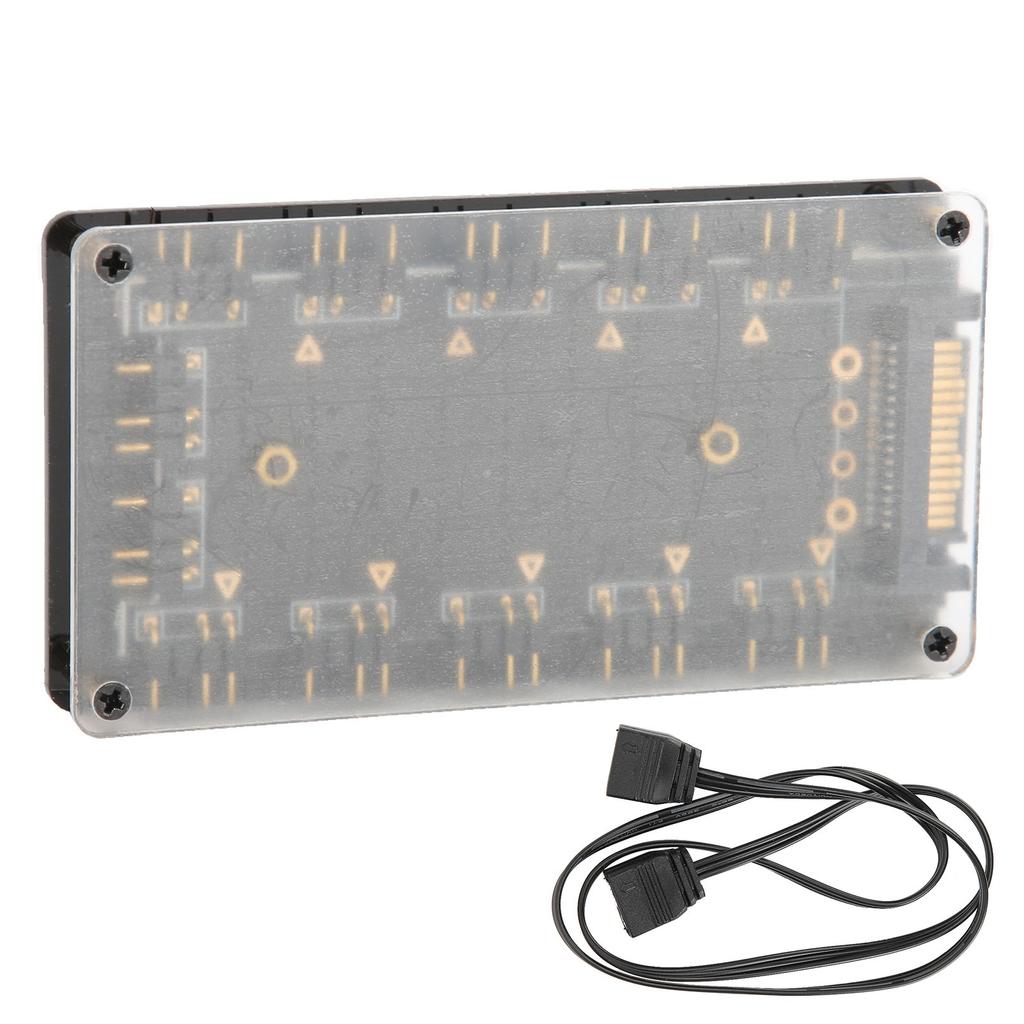 Hub Splitter para Ventoinhas para Placa-Mãe ASUSMSI AURA RGB 5V 3 Pinos Extensão de Interface 10 em 1