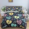 Musical Symbol King Queen Duvet Cover Music Stave Theme Bedding Set for Kids Teens Adults Crucifix 2/3pcs Quilt Cover Pillowcase