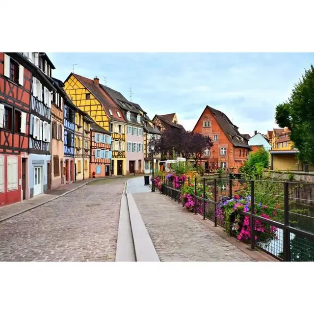 

Фон для фотосъемки с тропинкой в ​​сельской местности, весенние цветы, коридор, фон для фотосессии, реквизит для студийной фотосессии 120x80cm