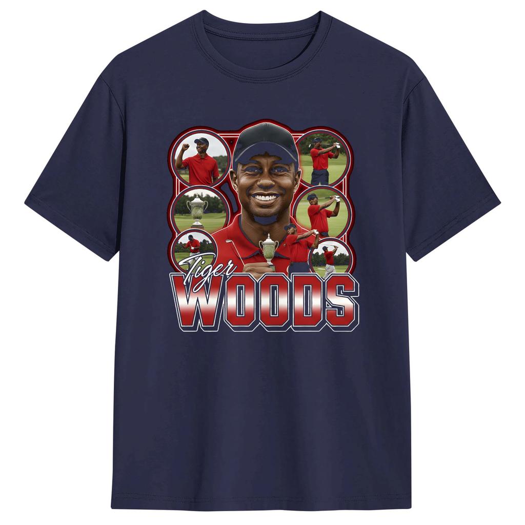 Oversized T Shirt Summer Tigers WWoods Vintage Bootleg Hip Hop TShirts Cotton Tee Shirt for Unisex Awesome Short Sleeve Tops