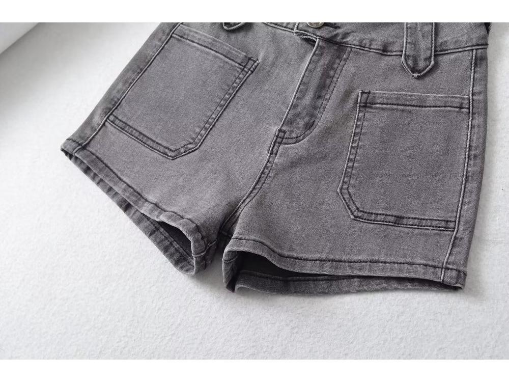 2023 Retro High-Waist Denim Shorts for Women – A-Line Slimming Straight Leg