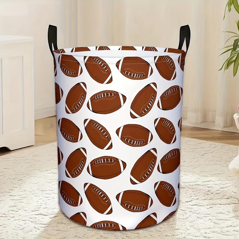 1pc, Laundry Basket, Foldable Soccer Storage Box, Home Decor, Office, Storage And Organization, Bathroom And Closet Storage, Durable Polyester And Stu