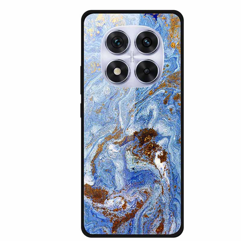 Tempered Glass Case For Xiaomi Redmi Note 14 Pro 5G Back Cover PC Hard Shockproof Cases Beer Marble Texture Cool Fashion Funda