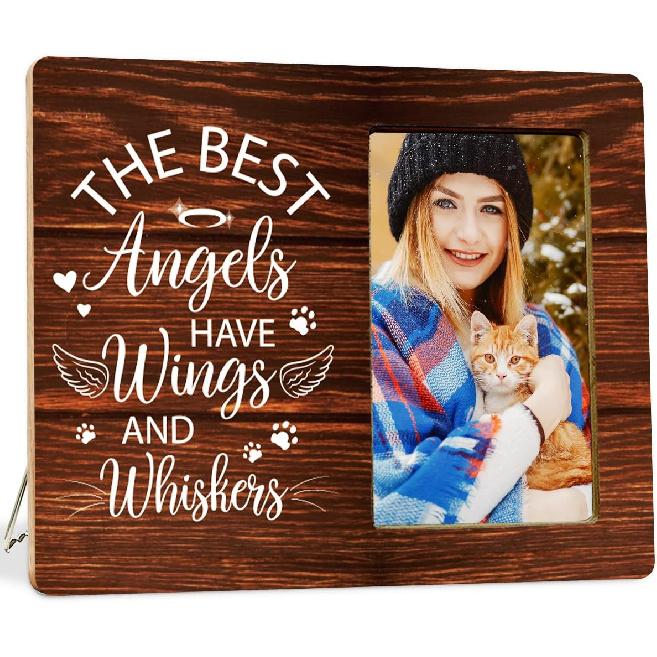 Life Is Better With A Dog Wood Photo Frame, Pet Picture Frame for Dog Lovers коричневый