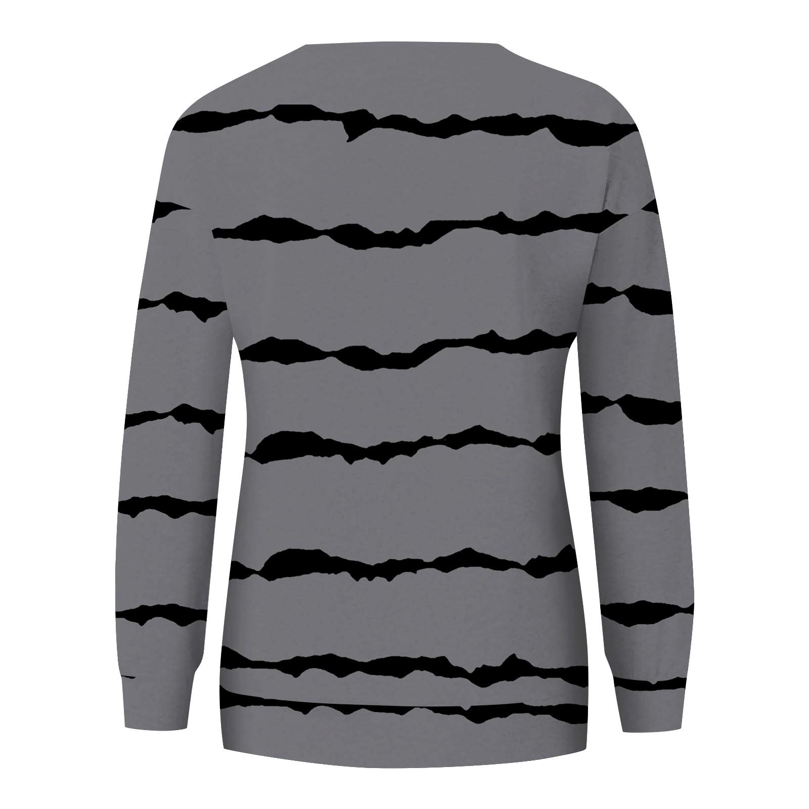 Женская повседневная модная блузка с длинным рукавом и карманом с цветочным принтом — фото 4