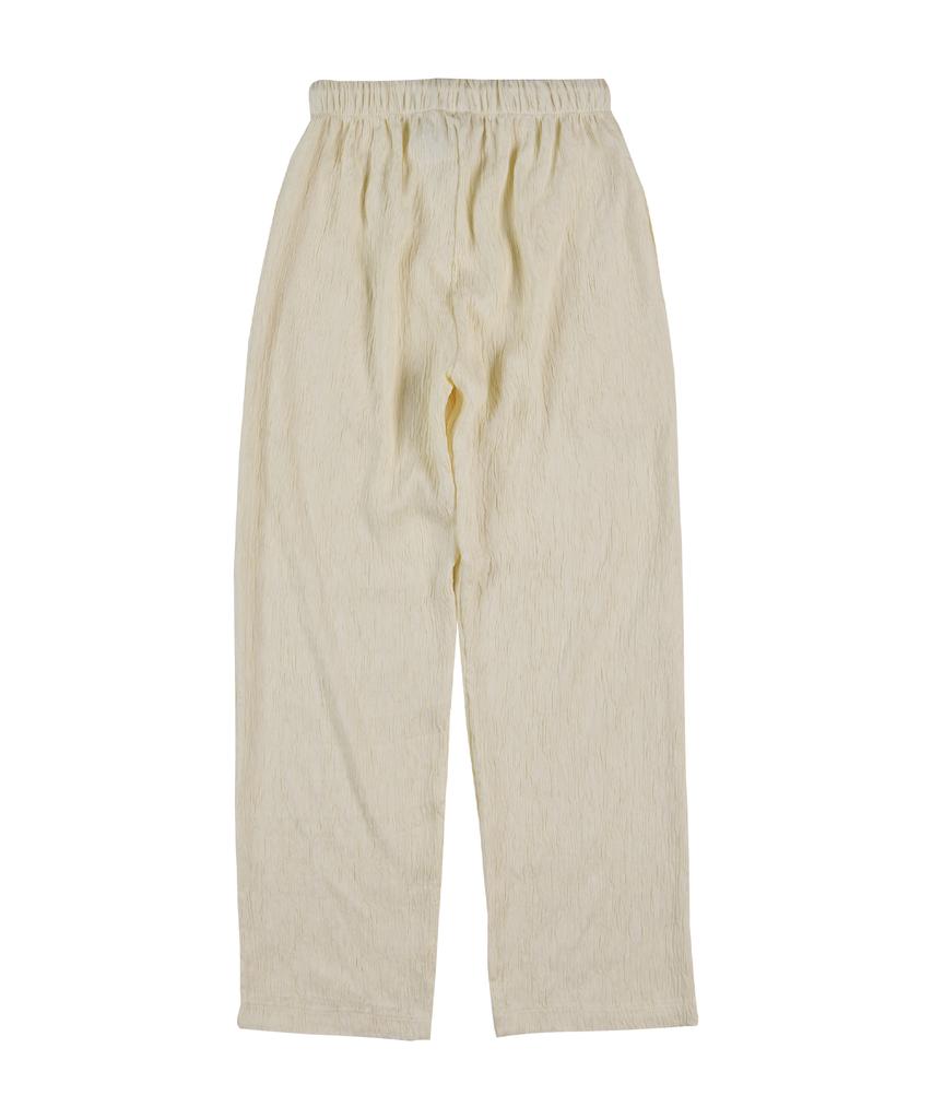 Sseochi410 Crinkle Wide Pants Cream