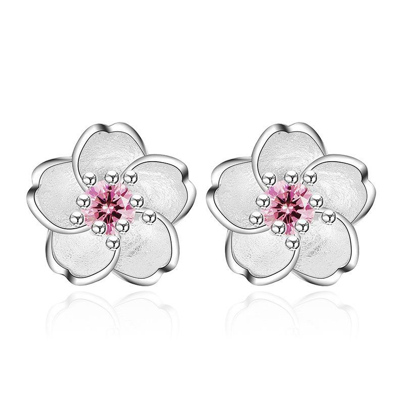 New 925 Silver Stud Earrings AAA Zircon High Quality For Women's Wedding Fine Jewelry Accessories Party Gift