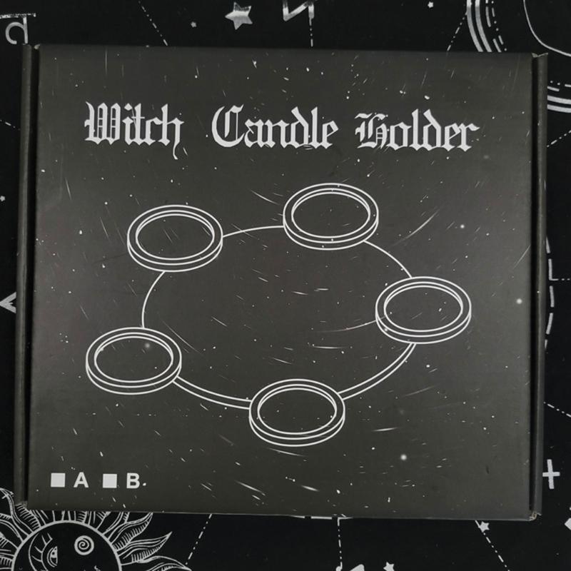 Candle Holder Board Astrology Pentacles Candlestick Plate Altars Witchcraft Wiccan Divination Decors Candle Holder Tray